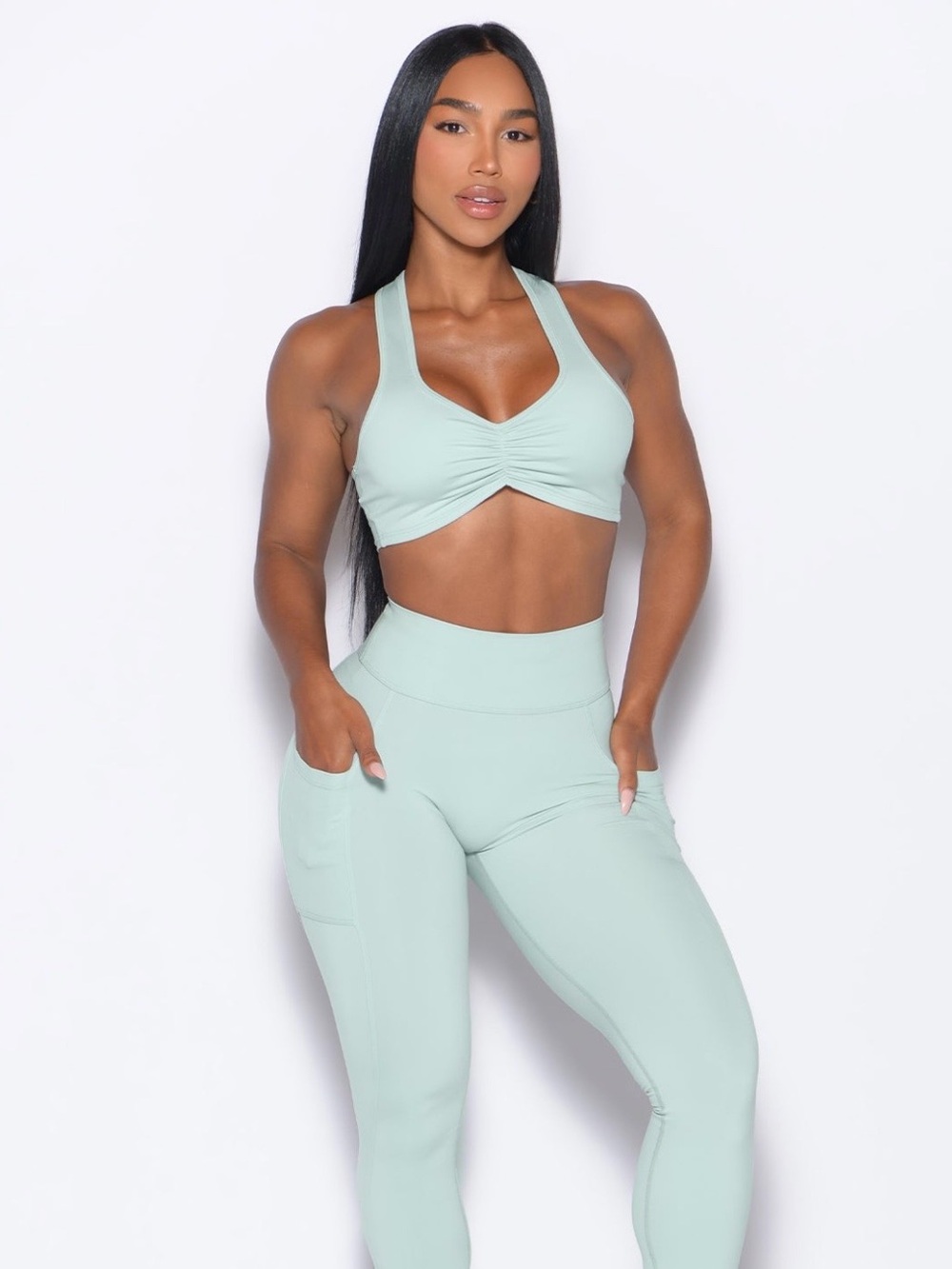 Bombshell Sportswear Mist Scrunch Tank Bra XS